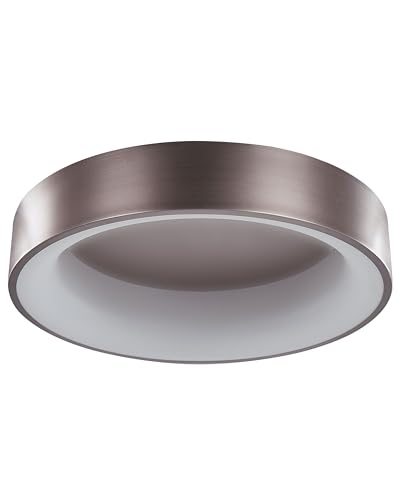 Moderne Deckenleuchte mit Integriertem LED-Licht Ringform hellbraun Dawei von Beliani