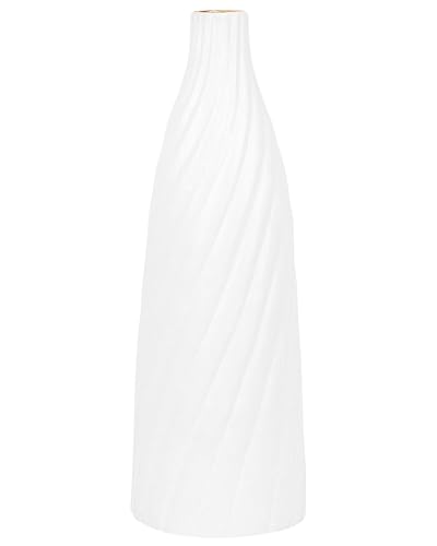 Moderne Deko-Bodenvase Terrakotta weiß 54 cm Florentia von Beliani