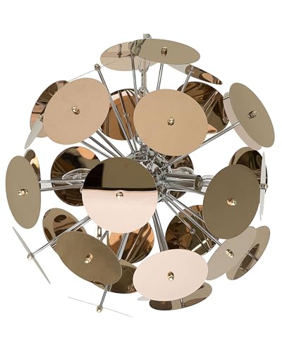 Moderne Hängelampe mit kupferfarbenen Scheiben aus Edelstahl Zambezi Moderne Hängelampe mit kupferfarbenen Scheiben aus Edelstahl Zambezi von Beliani