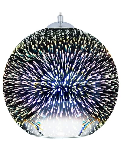 Moderne Pendelleuchte Spiegeleffekt Kugel Form Glas silber Sessera von Beliani