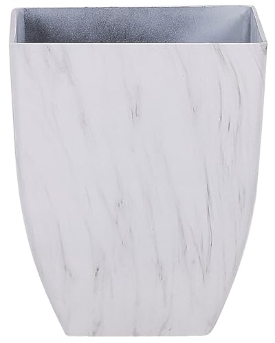 Moderner Blumentopf weiß Marmor-Optik 35x35x42 cm quadratisch Steingemisch Miro Moderner Blumentopf weiß Marmor-Optik 35x35x42 cm quadratisch Steingemisch Miro von Beliani