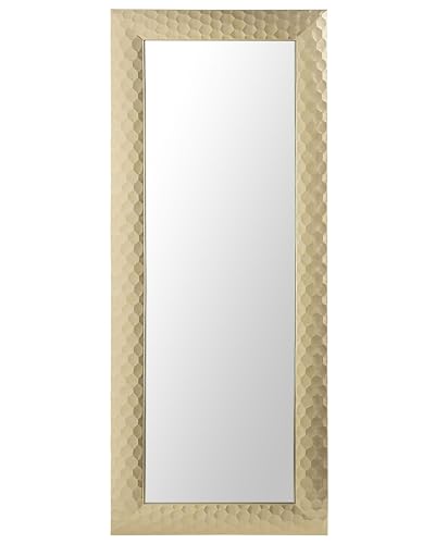 Beliani Moderner Gold Wandspiegel mit Rahmen im Wabenmuster rechteckig 50x130 cm Antibes Beliani Moderner Gold Wandspiegel mit Rahmen im Wabenmuster rechteckig 50x130 cm Antibes von Beliani
