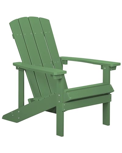 Moderner Muskoka Gartenstuhl in Grün mit breiten Armlehnen Adirondack von Beliani