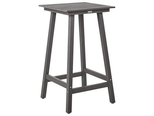 Beliani Moderner Muskoka Gartentisch Hochtisch Kunstholz Dunkelgrau 60x60 cm Adirondack von Beliani