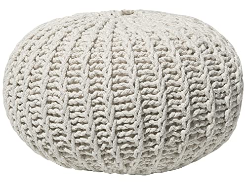 Moderner Pouf in Beige 52 x 35 cm Conrad II von Beliani