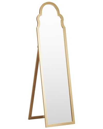 Moderner Standspiegel mit dekorativem Rahmen 40 x 150 cm gold Chatillon von Beliani