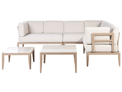 Modernes Outdoor-Lounge-Set Aluminium beige für 6 Personen modern Rima III von Beliani