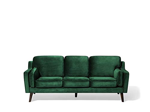 Modernes Sofa aus Samtstoff in Grün Couch 3-Sitzer Lokka von Beliani