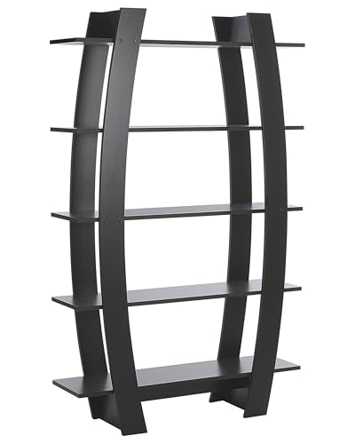 Regal in mattem Schwarz mit 5 belastbaren Regalböden modernes Design Kener von Beliani