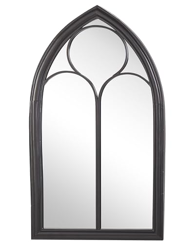 Romantischer Wandspiegel in Schwarz Fensteroptik 62 x 113 cm Trelly von Beliani