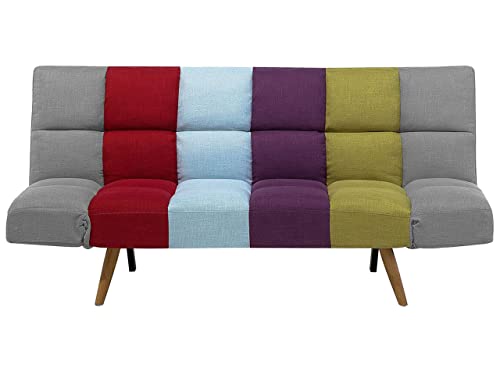 Schlafsofa in skandinavischem Stil klappbar Patchwork bunt Ingaro von Beliani