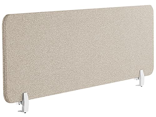 Schreibtisch Trennwand Akustik Polster beige 130 x 40 cm Schallschutz Wally von Beliani