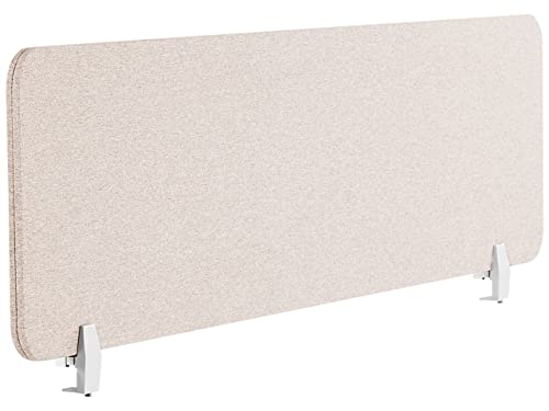 Schreibtisch Trennwand Akustik Polster beige 160 x 40 cm Schallschutz Wally von Beliani