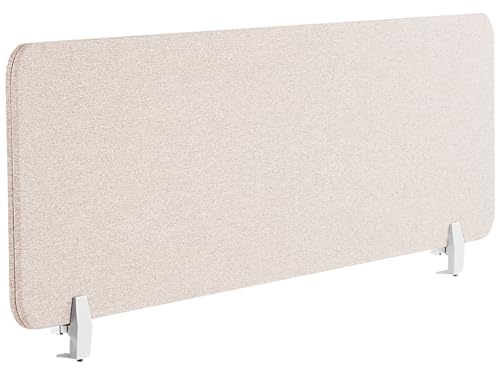 Schreibtisch Trennwand Akustik Polster beige 160 x 40 cm Schallschutz Wally von Beliani