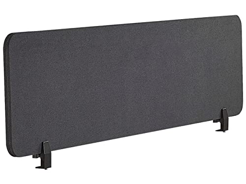 Schreibtisch Trennwand Akustik Polster dunkelgrau 160 x 40 cm Schallschutz Wally von Beliani