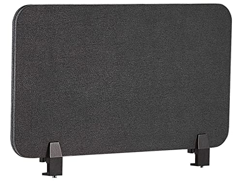 Beliani Schreibtisch Trennwand Akustik Polster dunkelgrau 72 x 40 cm Schallschutz Wally von Beliani