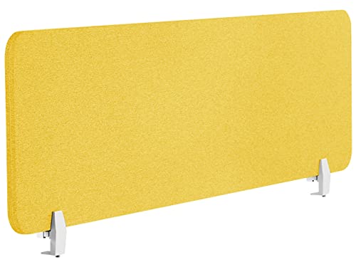 Schreibtisch Trennwand Akustik Polster gelb 160 x 40 cm Schallschutz Wally von Beliani