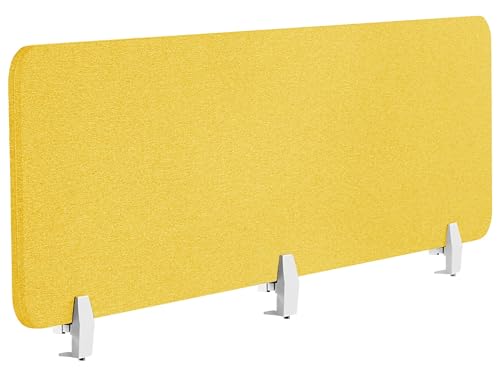 Schreibtisch Trennwand Akustik Polster gelb 180 x 40 cm Schallschutz Wally von Beliani