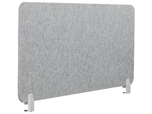 Schreibtisch Trennwand Akustik Polster hellgrau 130 x 50 cm Schallschutz Split von Beliani