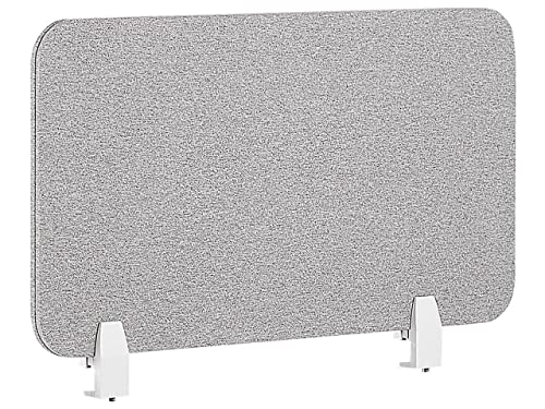 Schreibtisch Trennwand Akustik Polster hellgrau 72 x 40 cm Schallschutz Wally von Beliani