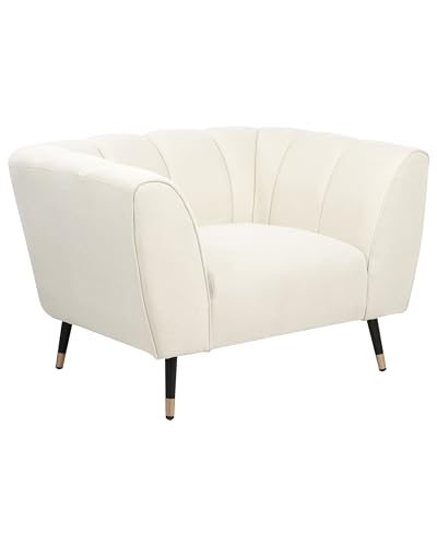 Sessel Stoff Hellbeige mit tiefem und breitem Sitz Kissen gepolstert gemütlich Orsta Sessel Stoff Hellbeige mit tiefem und breitem Sitz Kissen gepolstert gemütlich Orsta von Beliani