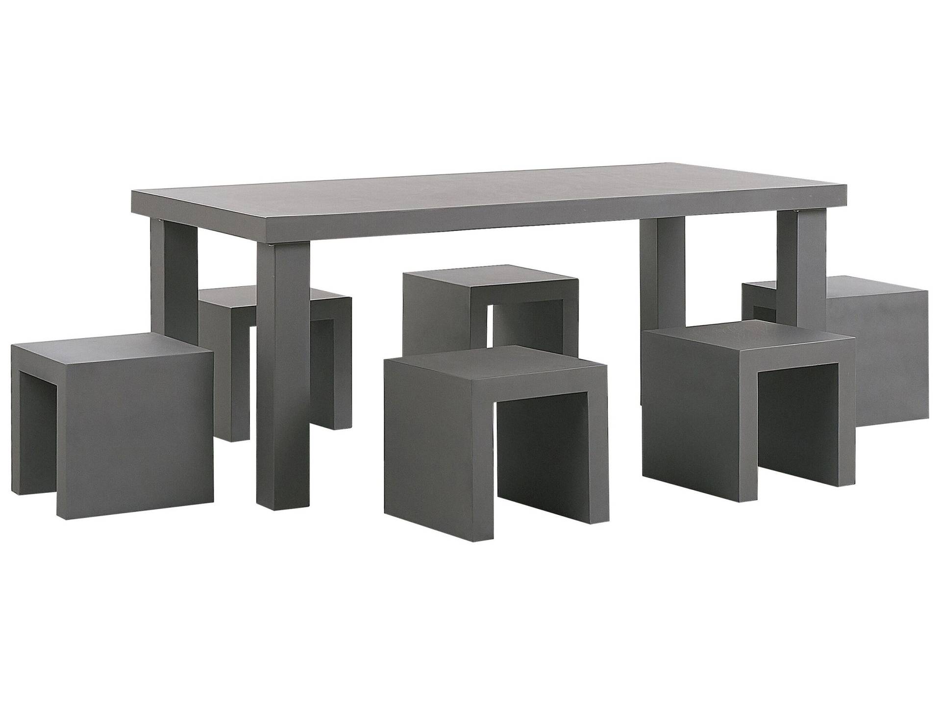 Set mobili da giardino in cemento tavolo e 6 sedie von Beliani