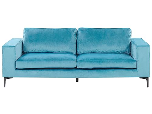 Sofa Polsterbezug in Hellblau moderner 3-Sitzer Couch Polstersofa Vadstena von Beliani