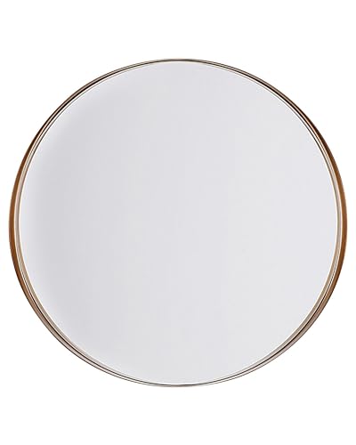 Beliani Stilvoller Spiegel rund Metall 40 x 40 cm Kupfer Piney Beliani Stilvoller Spiegel rund Metall 40 x 40 cm Kupfer Piney von Beliani