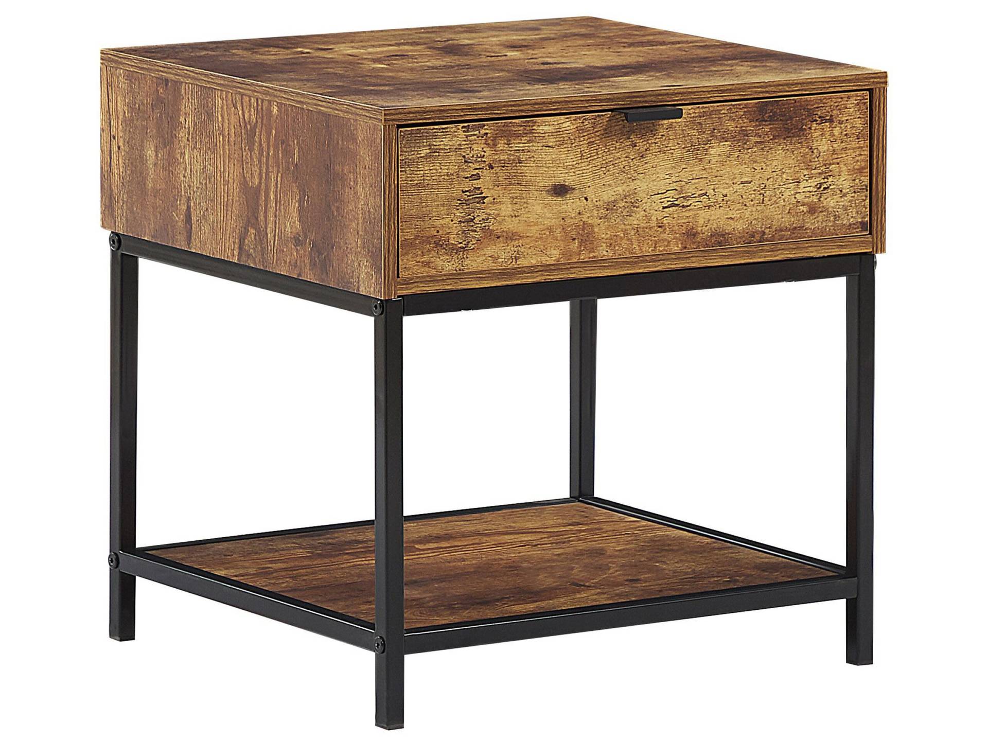 Tavolino colore legno scuro / nero rettangolare 45 x 40 cm von Beliani