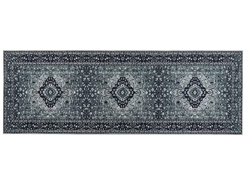 Teppich Läufer grau Muster orientalisch rutschfest 70 x 200 cm Vintage Vadkadam von Beliani