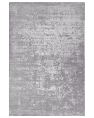 Teppich Viskose helles Grau 200 x 300 cm einfarbig handgewebt Kurzflor Gesi II von Beliani