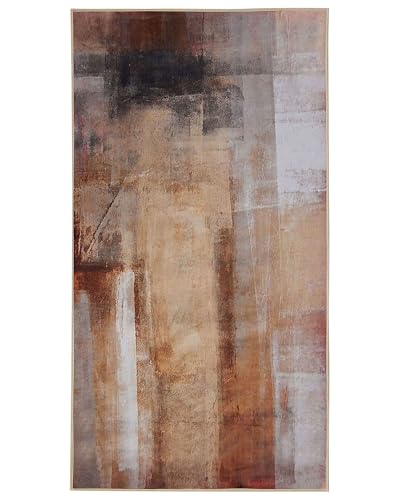 Teppich rechteckig bunt braun 80 x 150 cm Modern Abstrakt Kurzflor Trabzon von Beliani