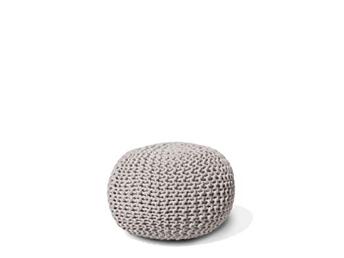 Trendy Ottoman in Hellgrau Baumwolle 40x25 cm Conrad von Beliani