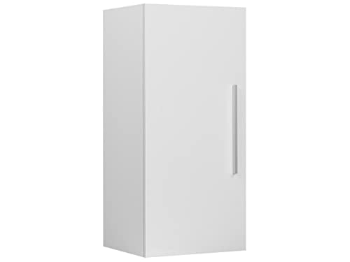 Trendy weißer Hängeschrank MDF-Platte Aluminium Bilbao Trendy weißer Hängeschrank MDF-Platte Aluminium Bilbao von Beliani