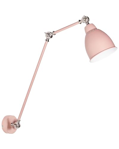Beliani Wandleuchte Metall rosa Schirm Glockenform mit verstellbarem Arm Mississippi L Beliani Wandleuchte Metall rosa Schirm Glockenform mit verstellbarem Arm Mississippi L von Beliani