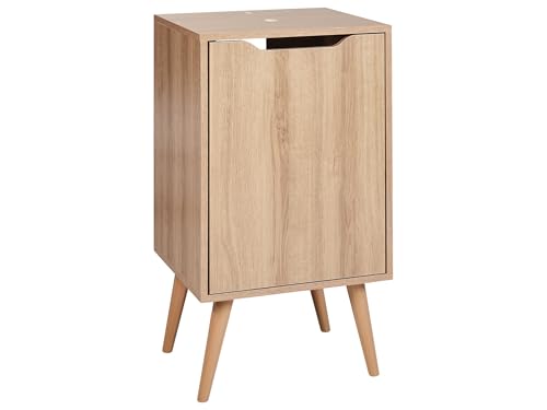 Waschbeckenunterschrank 45 x 80 cm MDP braun mit Türen Badezimmer Junin von Beliani