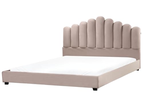 Wasserbett Samt beige taupe Matratze 180x200 cm Zubehör muschelförmig Vincennes Wasserbett Samt beige taupe Matratze 180x200 cm Zubehör muschelförmig Vincennes von Beliani