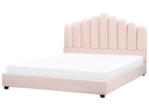 Wasserbett Samt rosa mit Matratze 180x200 cm Zubehör muschelförmig Vincennes Wasserbett Samt rosa mit Matratze 180x200 cm Zubehör muschelförmig Vincennes von Beliani