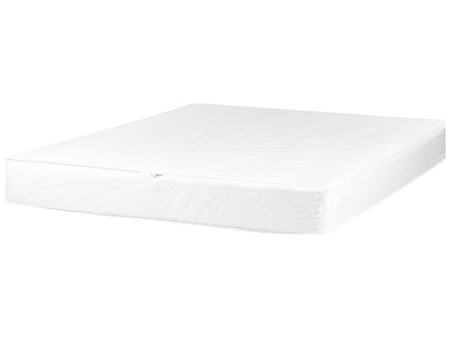 Beliani Wasserbettbezug mit Reißverschluss 160x200cm Baumwolle weiß Matratzenbezug Pure von Beliani
