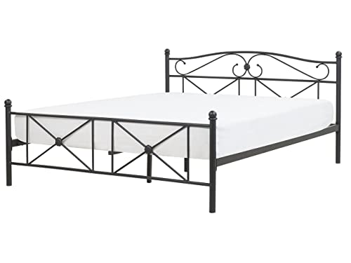 Zeitlos schönes Metallbett in schlichtem Design 160 x 200 cm schwarz Rodez Zeitlos schönes Metallbett in schlichtem Design 160 x 200 cm schwarz Rodez von Beliani