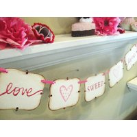 Valentine Banner "Liebe Sweet Liebe" Dekoration von BelieveBannerCo