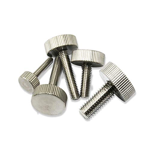 10Pcs M3/M4/M5/M6/M8 Flachkopf Rändelschraube/Rundkopf Knurling Hand drehen Schraube/Hand Schrauben M3, 6mm von Believewang