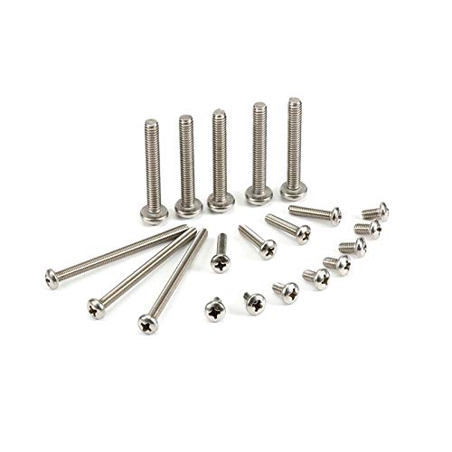 50Pcs M0.8-M4 Edelstahl Rundschrauben Kreuzschrauben Möbelschraube Schraubwerkzeuge M0.8, 3mm von Believewang