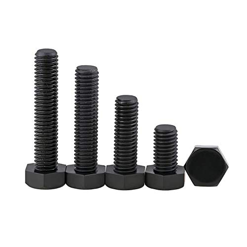 M3-M12 Schwarz Kunststoff-Schraube Nylon Insulated Sechskantschrauben Rechtsgewinde Möbel Screw Schraubwerkzeuge M6 (10 Stück), 12mm von Believewang