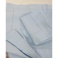 Hellblaue Baumwoll Tischsets & Servietten - Hohlsaum 4-Er Set von BelindasStyleShop
