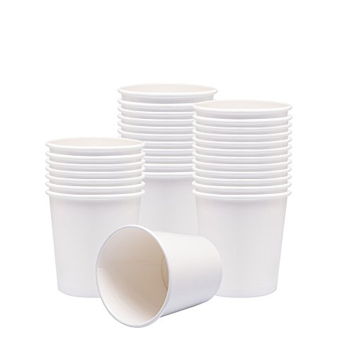 Belinlen Papp-Eisbecher, heiße und kalte Suppentassen – 100 Stück (weiß) (473 ml) von Belinlen