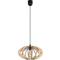 Dekorative Hängeleuchte Holz E27 Ø35 cm in Schwarz von Belis