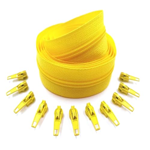 1 bis 10 Meter Nylon-Reißverschlussrollen mit 2 bis 20 Schiebern für Schneider-Nähzubehör 3#,Gelb,5 Meter – 10 Schieberegler 1 bis 10 Meter Nylon-Reißverschlussrollen mit 2 bis 20 Schiebern für Schneider-Nähzubehör 3#,Gelb,5 Meter – 10 Schieberegler von Belivceng