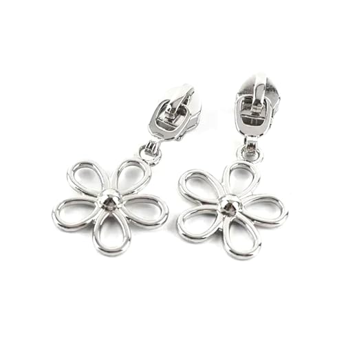 20 Stück 5# Blumen-Reißverschlussschieber für Nylonbandtaschen zum Nähen,C-Silber,Nr. 5 – 20 Stück 20 Stück 5# Blumen-Reißverschlussschieber für Nylonbandtaschen zum Nähen,C-Silber,Nr. 5 – 20 Stück von Belivceng
