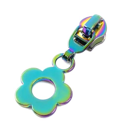 20 Stück 5# Blumen-Reißverschlussschieber für Nylonbandtaschen zum Nähen,D-farbig,Nr. 5 – 20 Stück von Belivceng